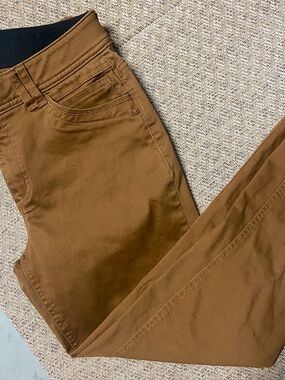 Democracy Skinny High-Rise Jeans in Cognac Brown 6 stretchy flattering